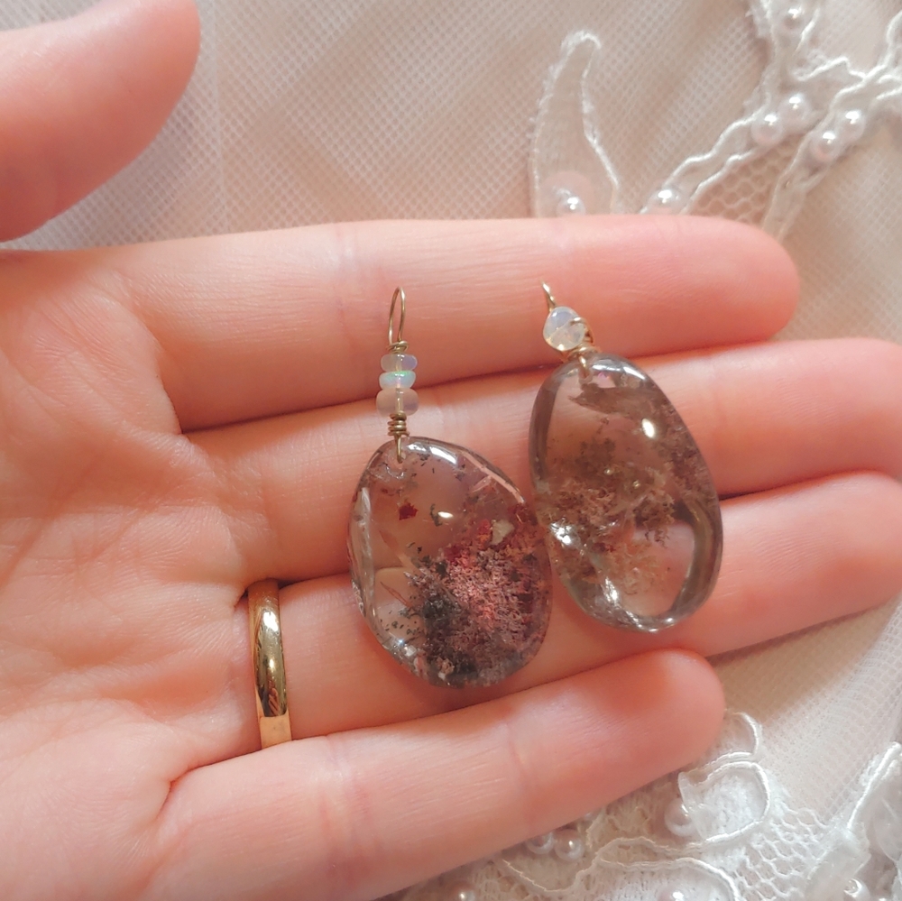 Opal phantom quartz pendant - Picture 4 of 5